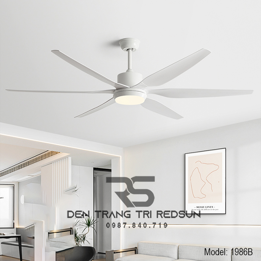 Quạt Trần Đèn Trang Trí Phòng Khách, Phòng Ngủ - 1986B