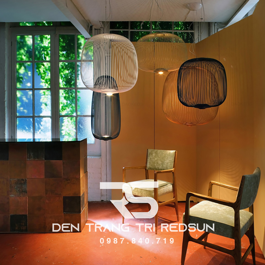 Đèn Thả Lồng Sắt Phong Cách Bắc Âu CDT-T041 Dáng B