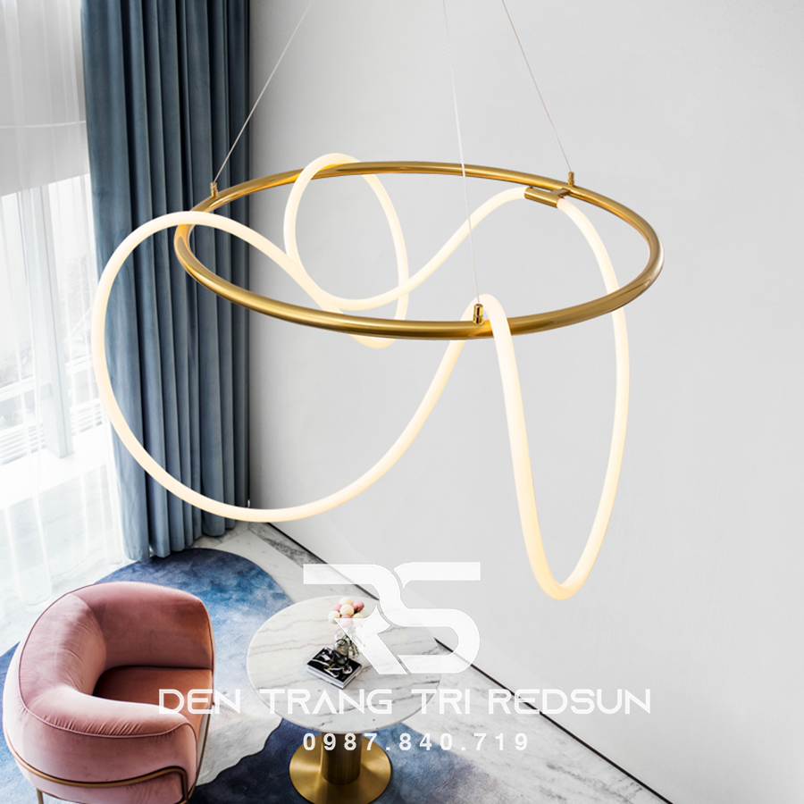 Đèn Thả Phòng Khách Hiện Đại Bắc Âu Led Ống Xoắn DC-L052