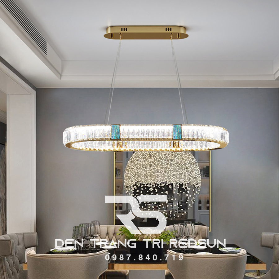 Đèn Thả Pha Lê Bàn Ăn, Bàn Đảo Hiện Đại TPL086