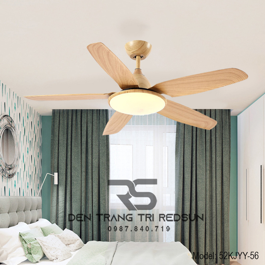 Quạt Trần Đèn Trang Trí Phòng Khách, Phòng Ngủ - 52KJYY-56