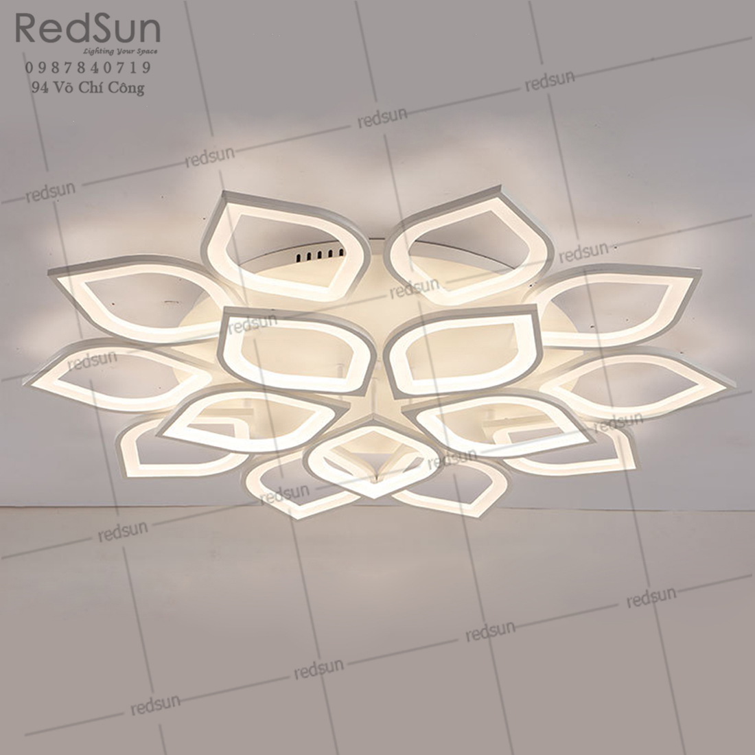Mâm ốp trần Mika sen 15 cánh OT-003/15
