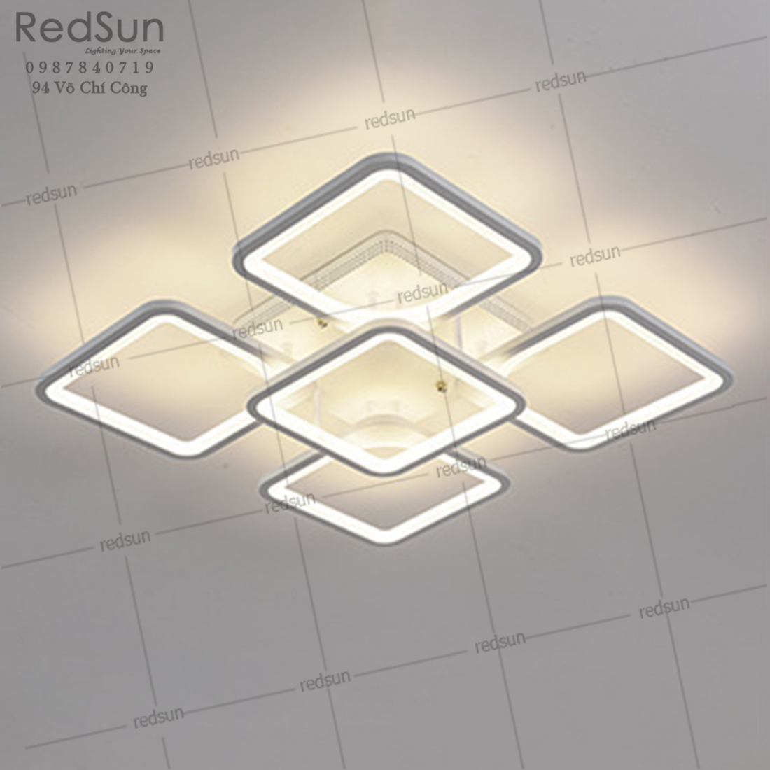 Mâm ốp trần Mika vuông 4+1 OT-004