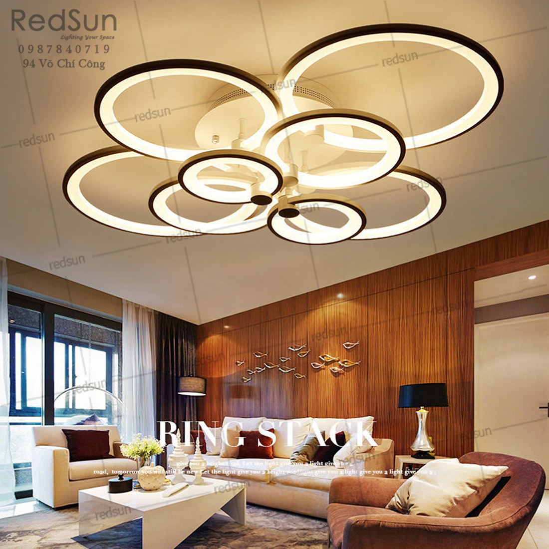 Mâm ốp trần Mika 8 ô tròn OT-007