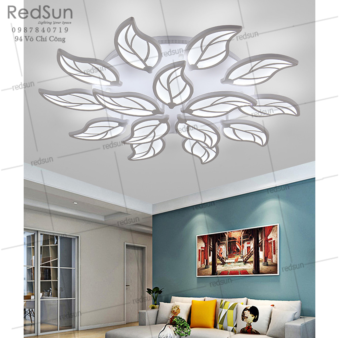 Mâm ốp trần Mika 15 lá OT-008/15