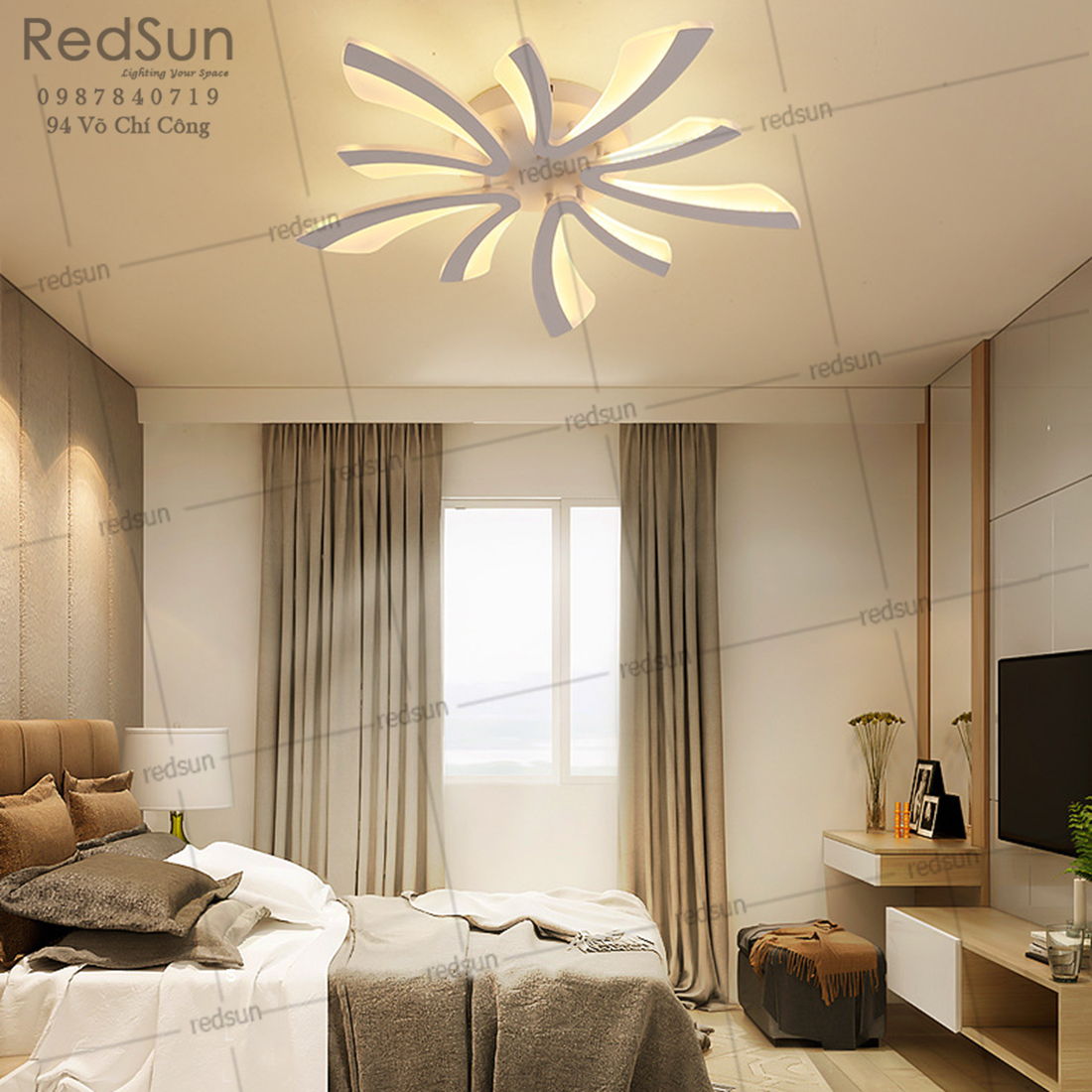 Mâm ốp trần Mika chữ V mini 12 OT-S005