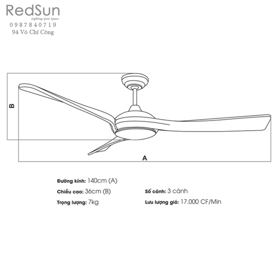 Quạt trần đèn KaiyoKukan IWA-218