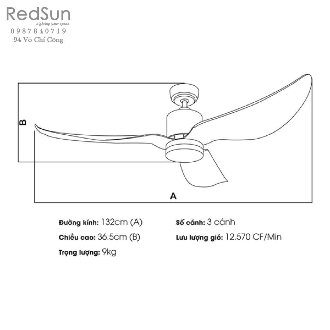 Quạt trần đèn KaiyoKukan OSA-234
