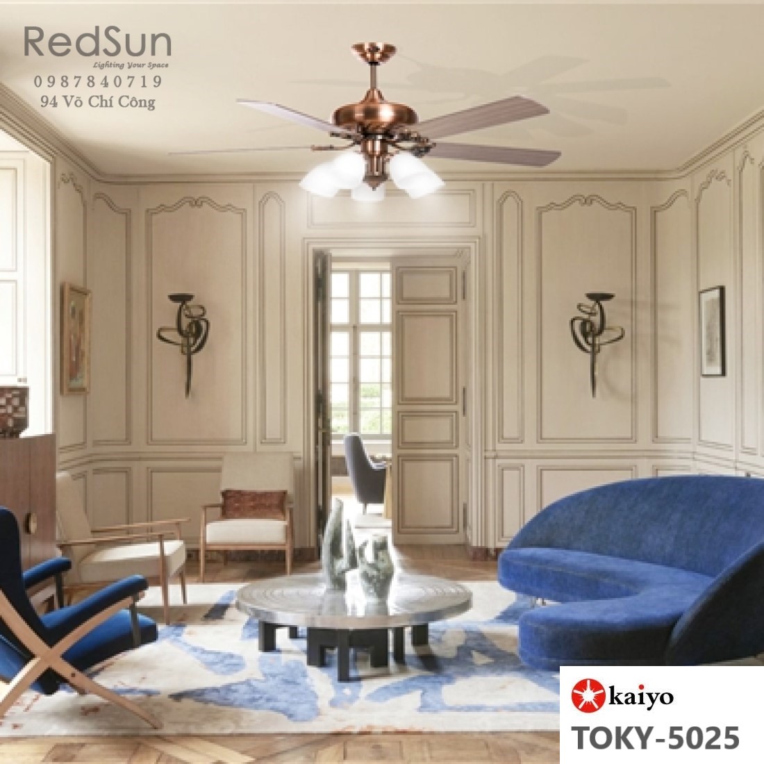 Quạt trần đèn KaiyoKukan TOKY-5025