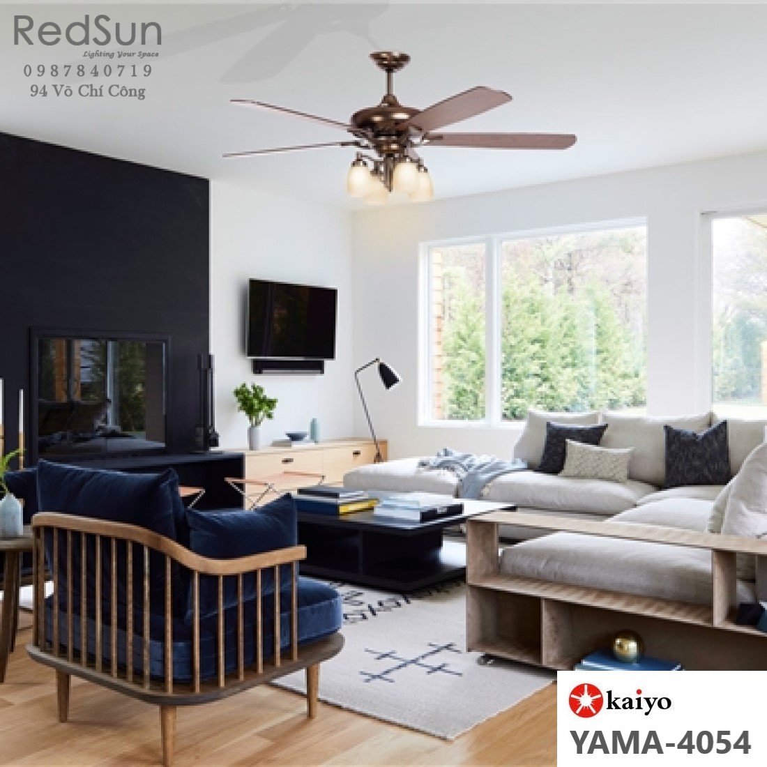 Quạt trần đèn KaiyoKukan YOKO-020