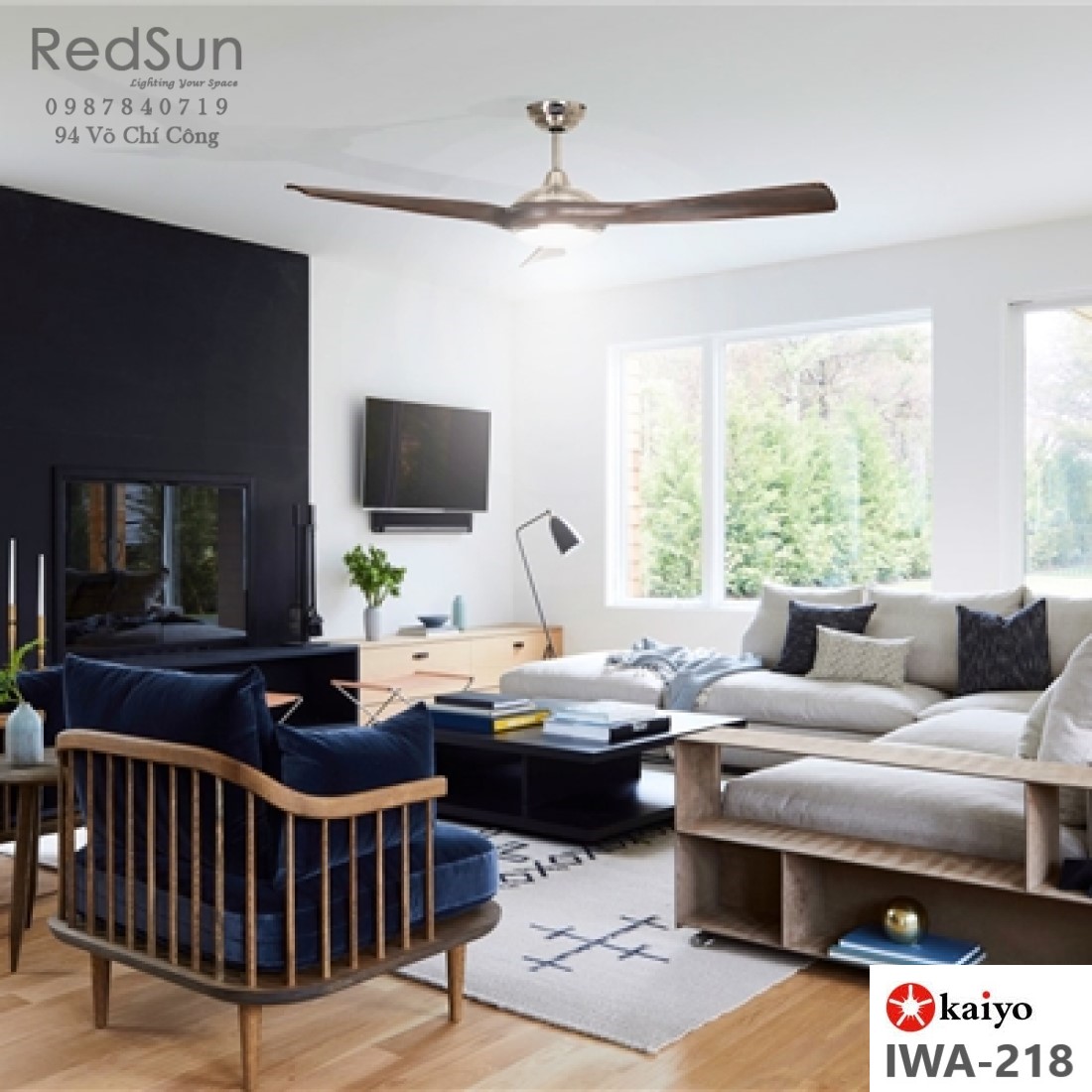 Quạt trần đèn KaiyoKukan IWA-218