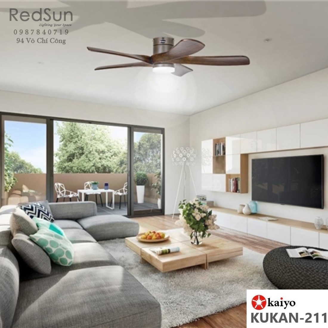 Quạt trần đèn KaiyoKukan KUKAN-211