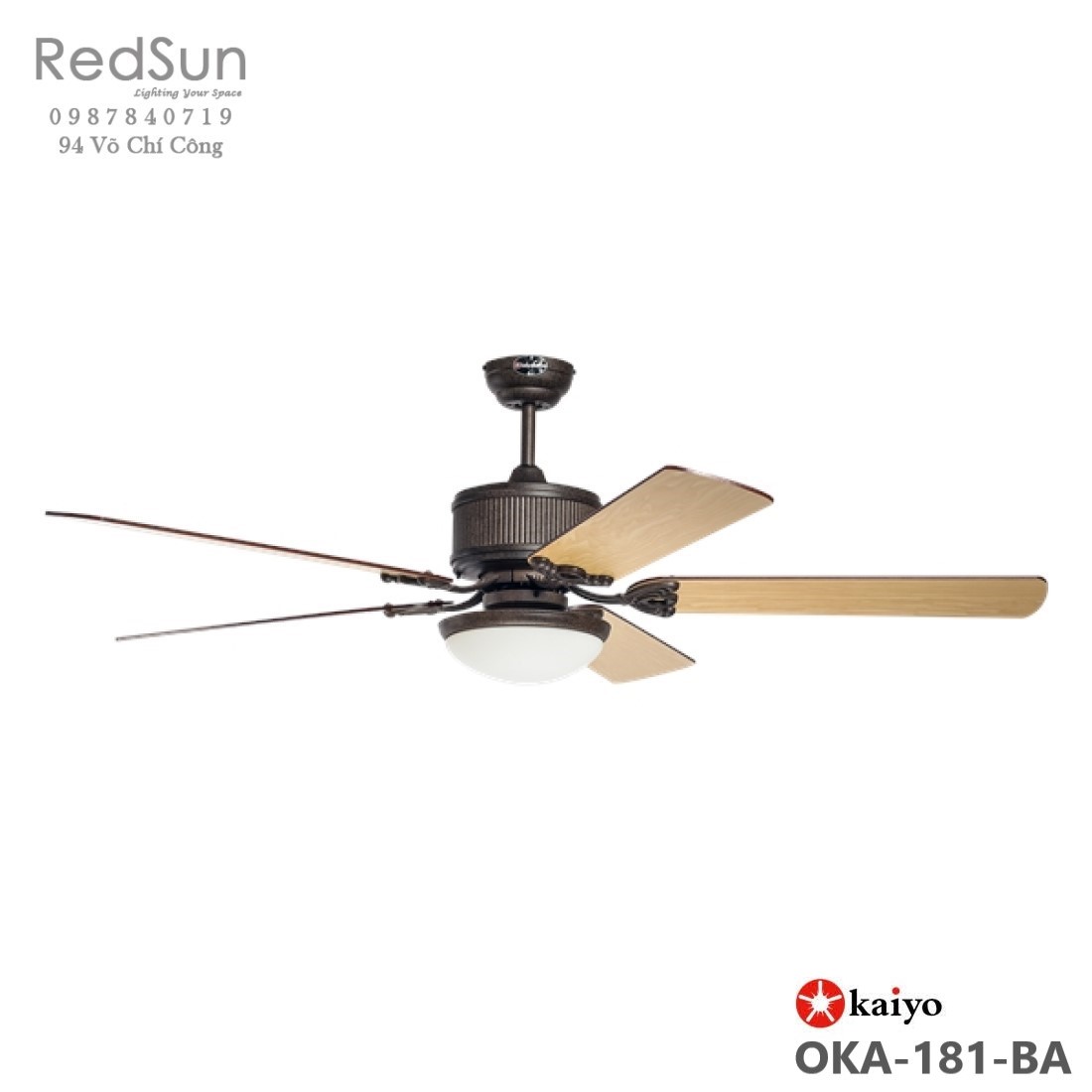 Quạt trần đèn KaiyoKukan OKA-181BA