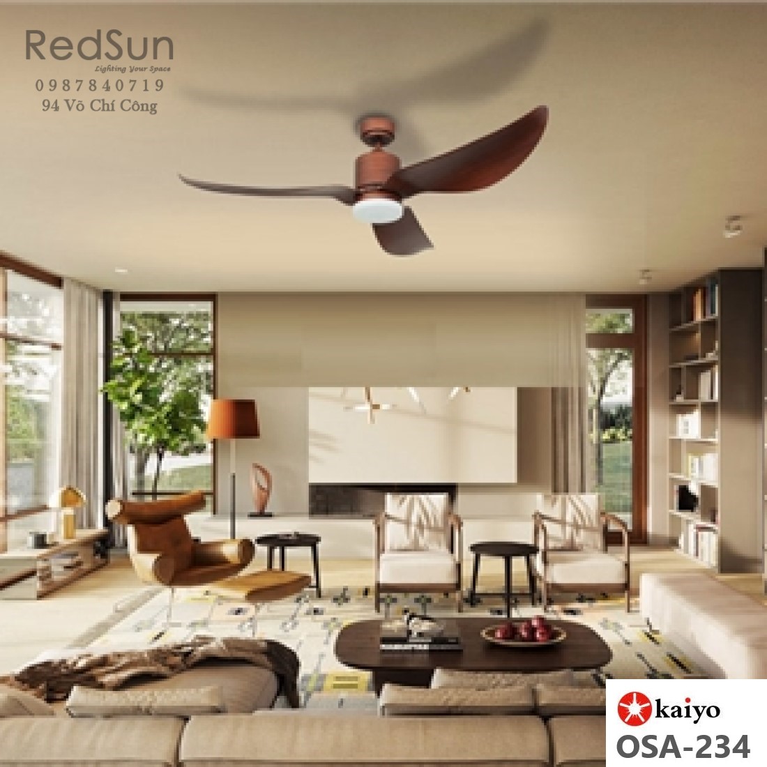 Quạt trần đèn KaiyoKukan OSA-234