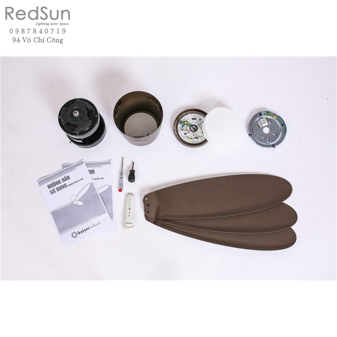 Quạt trần đèn KaiyoKukan SAITA-102 ORB