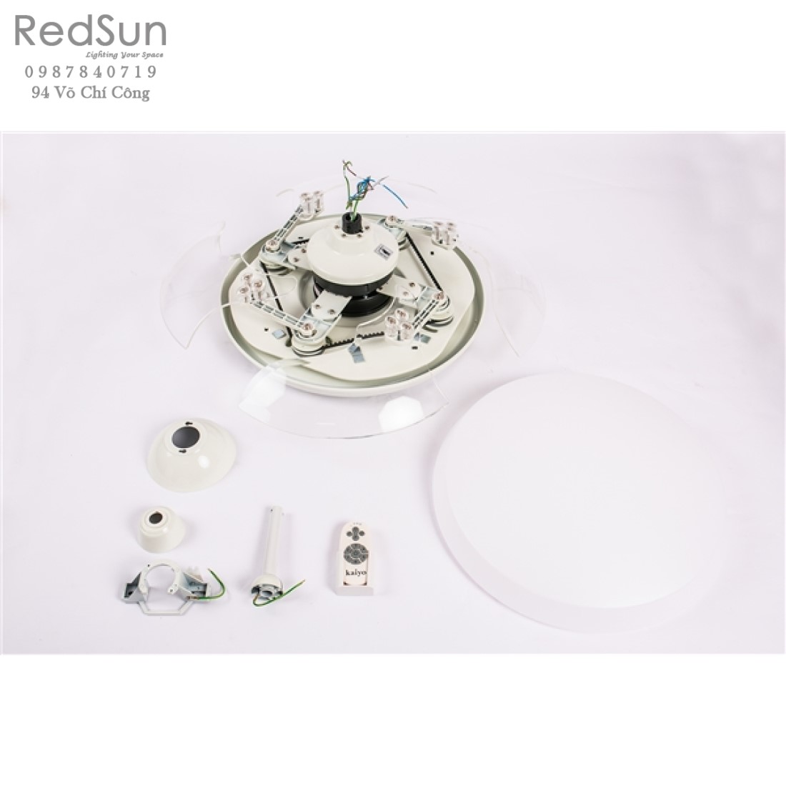Quạt trần đèn KaiyoKukan TOYA-214-W