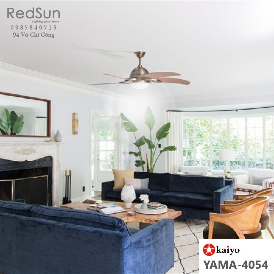 Quạt trần đèn KaiyoKukan YAMA-4054