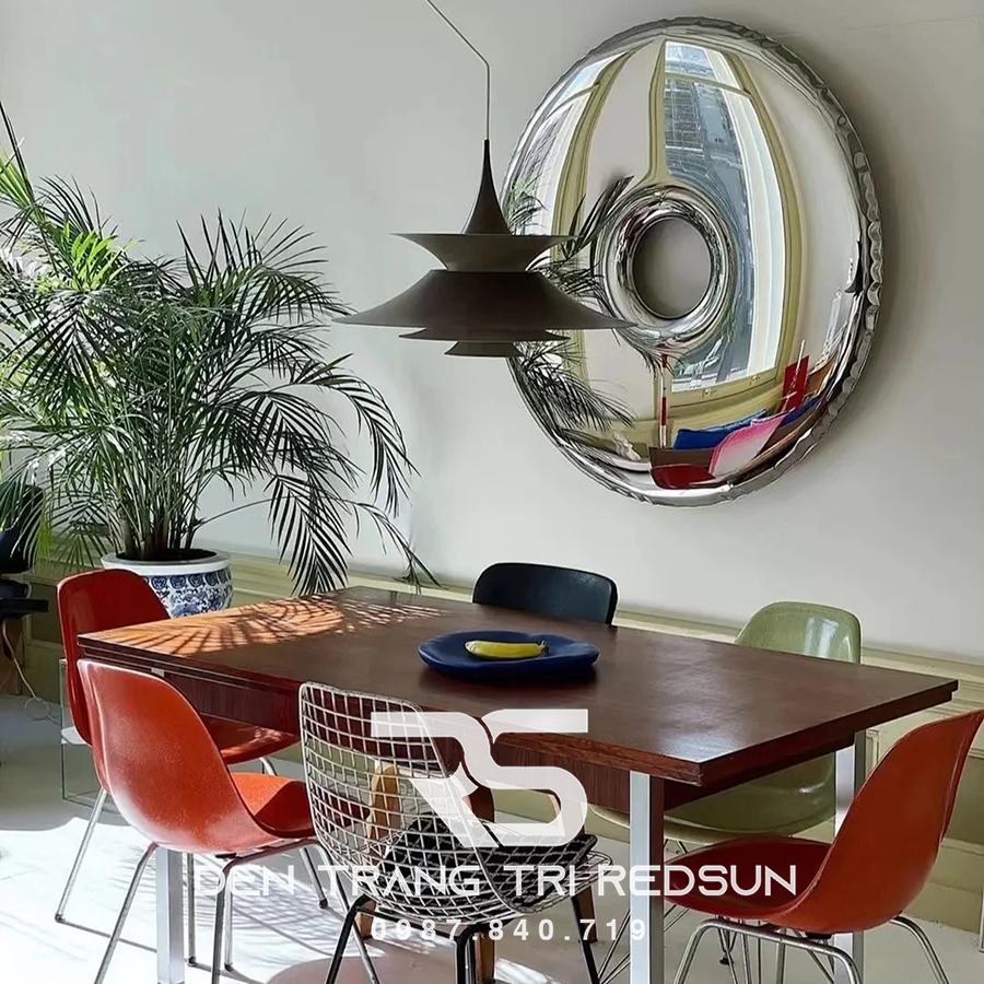 Gương Treo Tường Nghệ Thuật Trang Trí Phòng Khách, Phòng Ăn, Hành Lang Phong Cách Bắc Âu GDC-008