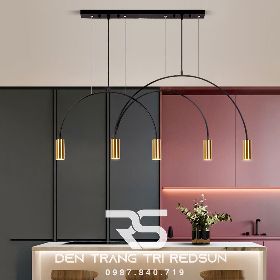 Đèn Thả Bàn Ăn Hiện Đại Bắc Âu Cánh Cung 5 Rọi DC-T071