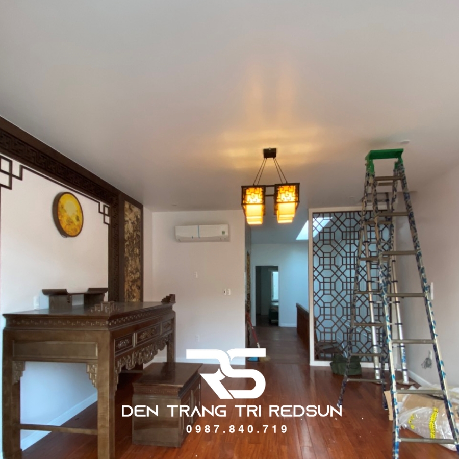 Đèn Chùm Gỗ Lắp Phòng Thờ DPT-001