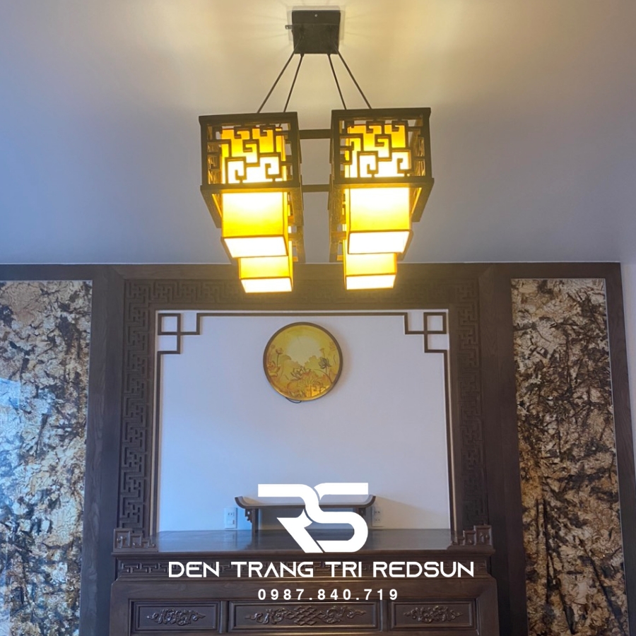 Đèn Chùm Gỗ Lắp Phòng Thờ DPT-001