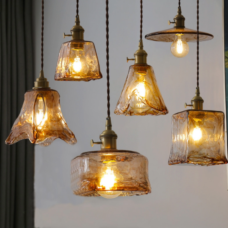 Đèn Thả Thủy Tinh Hiện Đại Phòng Khách, Phòng Ngủ, Bàn Ăn Phong Cách Retro CDT-1037