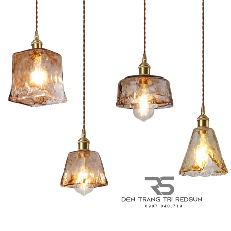 Đèn Thả Thủy Tinh Hiện Đại Phòng Khách, Phòng Ngủ, Bàn Ăn Phong Cách Retro CDT-1037