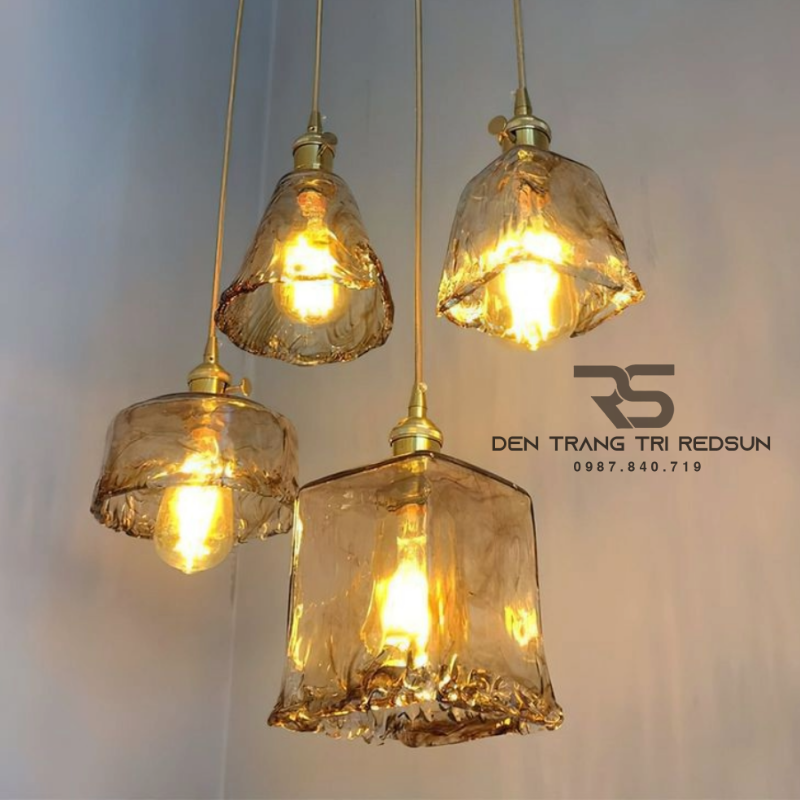 Đèn Thả Thủy Tinh Hiện Đại Phòng Khách, Phòng Ngủ, Bàn Ăn Phong Cách Retro CDT-1037