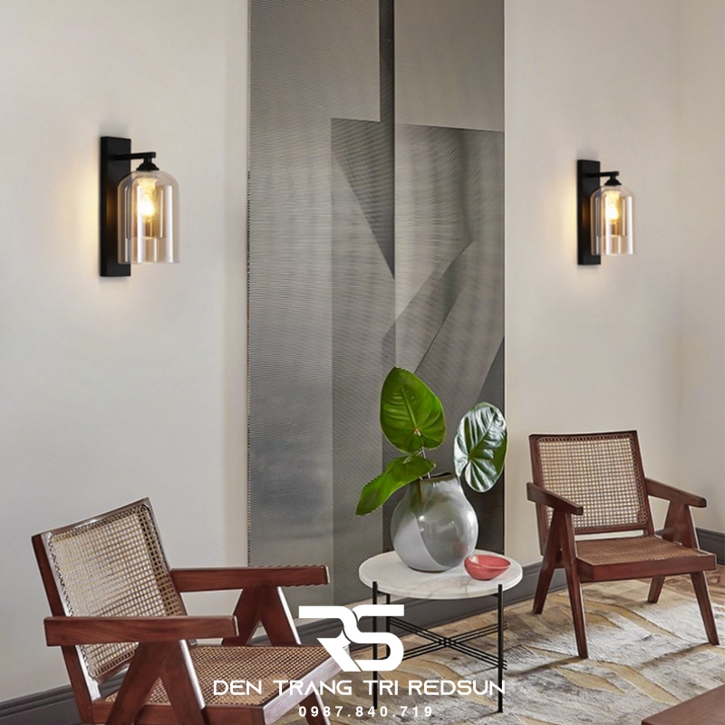 Đèn Tường Hiện Đại Trang Trí Phòng Khách, Phòng Ngủ Phong Cách Bắc Âu Chóa Thủy Tinh DT-1040