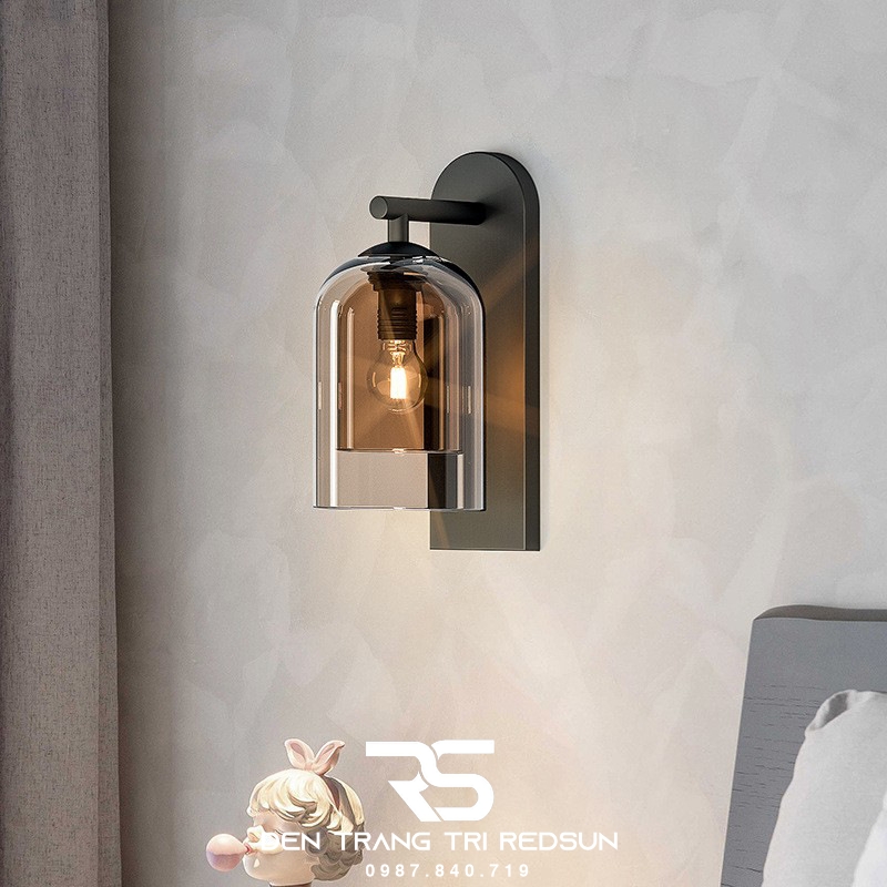 Đèn Tường Hiện Đại Trang Trí Phòng Khách, Phòng Ngủ Phong Cách Bắc Âu Chóa Thủy Tinh DT-1040