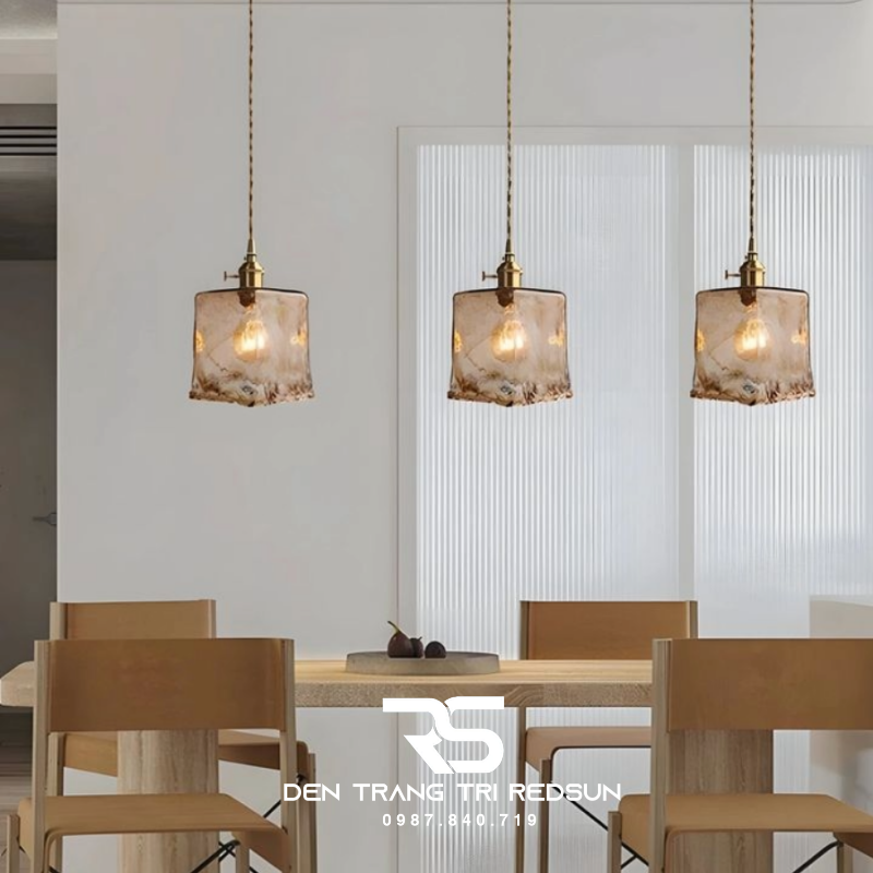 Đèn Thả Thủy Tinh Hiện Đại Phòng Khách, Phòng Ngủ, Bàn Ăn Phong Cách Retro CDT-1037