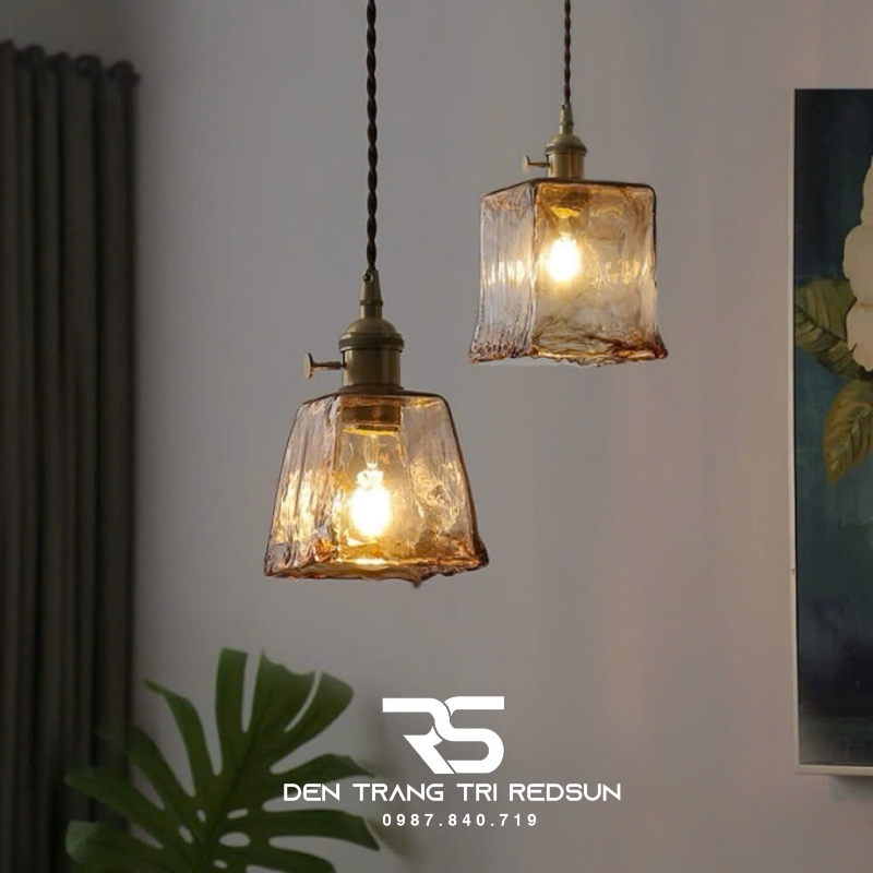 Đèn Thả Thủy Tinh Hiện Đại Phòng Khách, Phòng Ngủ, Bàn Ăn Phong Cách Retro CDT-1037