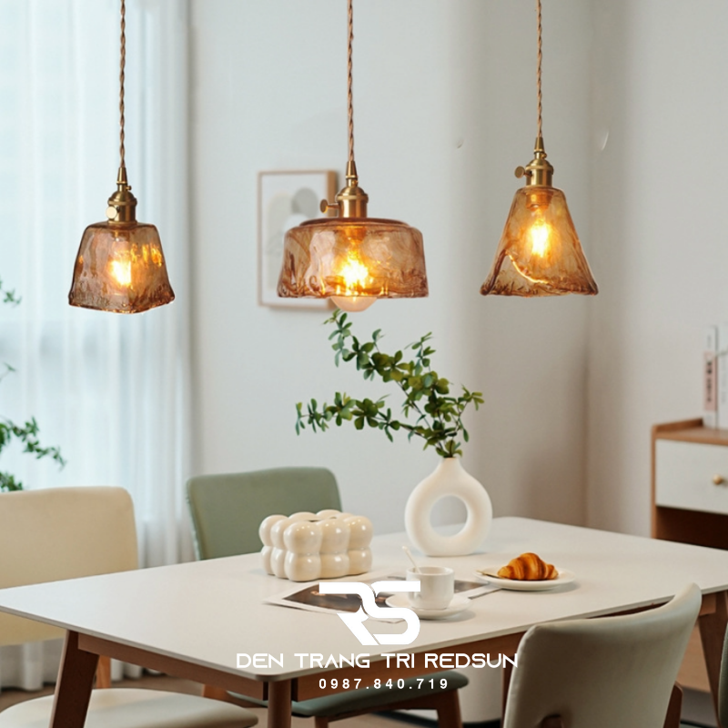 Đèn Thả Thủy Tinh Hiện Đại Phòng Khách, Phòng Ngủ, Bàn Ăn Phong Cách Retro CDT-1037