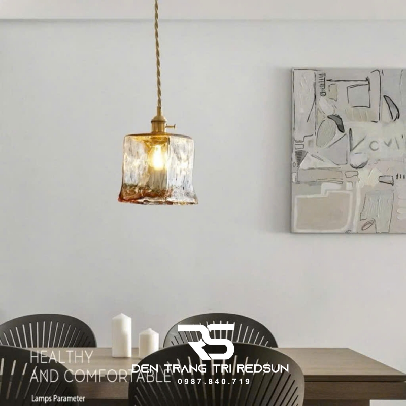 Đèn Thả Thủy Tinh Hiện Đại Phòng Khách, Phòng Ngủ, Bàn Ăn Phong Cách Retro CDT-1037