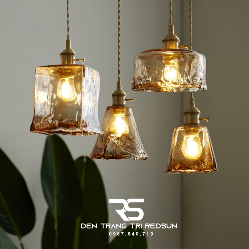 Đèn Thả Thủy Tinh Hiện Đại Phòng Khách, Phòng Ngủ, Bàn Ăn Phong Cách Retro CDT-1037