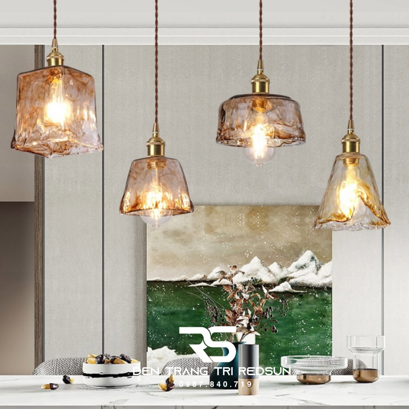 Đèn Thả Thủy Tinh Hiện Đại Phòng Khách, Phòng Ngủ, Bàn Ăn Phong Cách Retro CDT-1037
