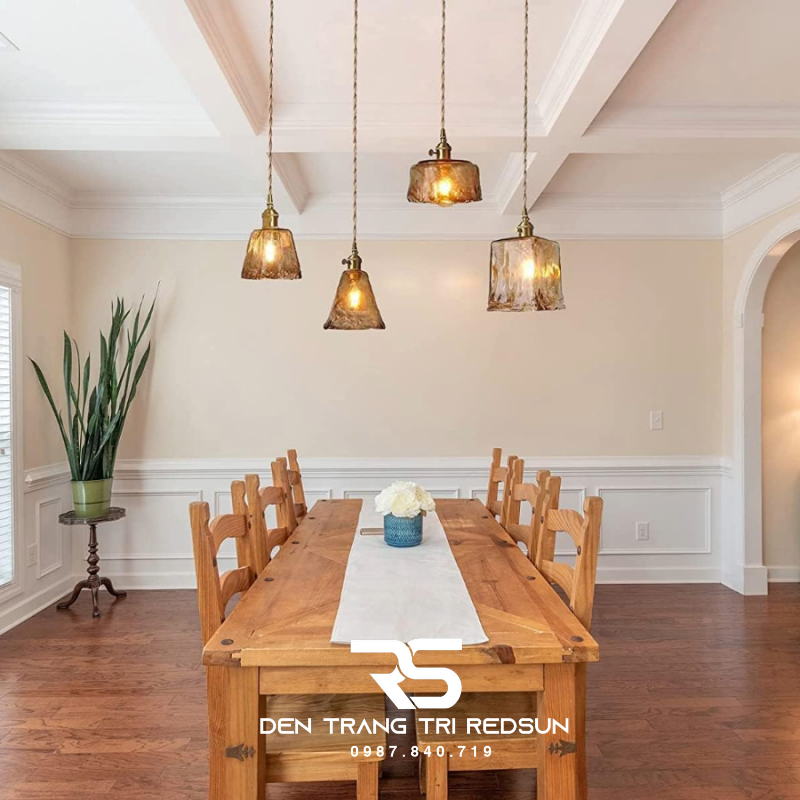 Đèn Thả Thủy Tinh Hiện Đại Phòng Khách, Phòng Ngủ, Bàn Ăn Phong Cách Retro CDT-1037