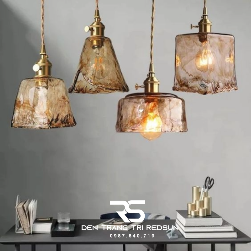 Đèn Thả Thủy Tinh Hiện Đại Phòng Khách, Phòng Ngủ, Bàn Ăn Phong Cách Retro CDT-1037