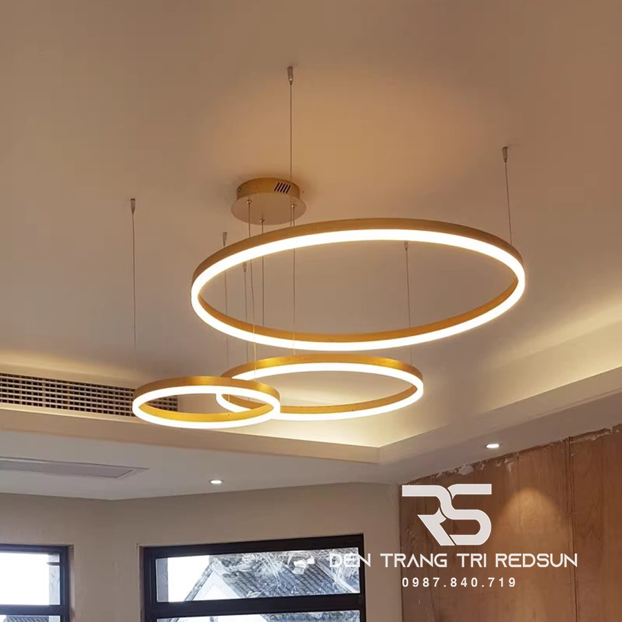 Đèn Thả Phòng Khách Hiện Đại Bắc Âu 3 Vòng Hợp Kim G5-468