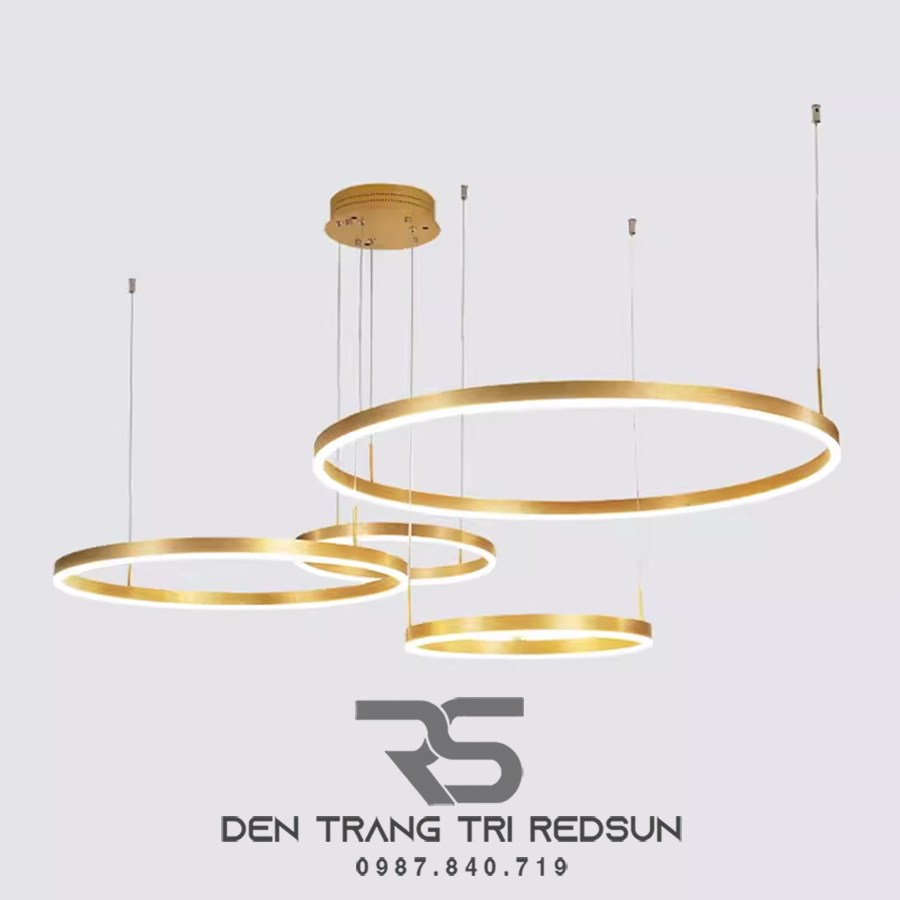 Đèn Thả Phòng Khách Hiện Đại 4 Vòng Bắc Âu Sát Trần G5-46810