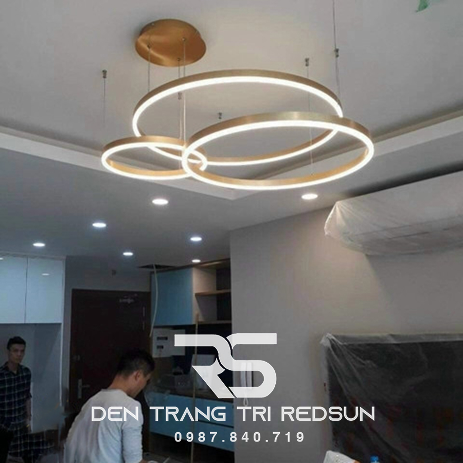 Đèn Thả Phòng Khách Hiện Đại Bắc Âu 3 Vòng Hợp Kim G5-468