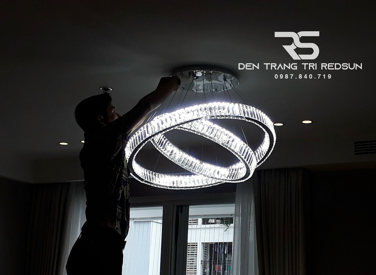 Đèn Chùm Pha Lê Hiện Đại Lắp Thông Tầng Sảnh Khách Sạn, Phòng Khách, Cầu Thang TPLTM