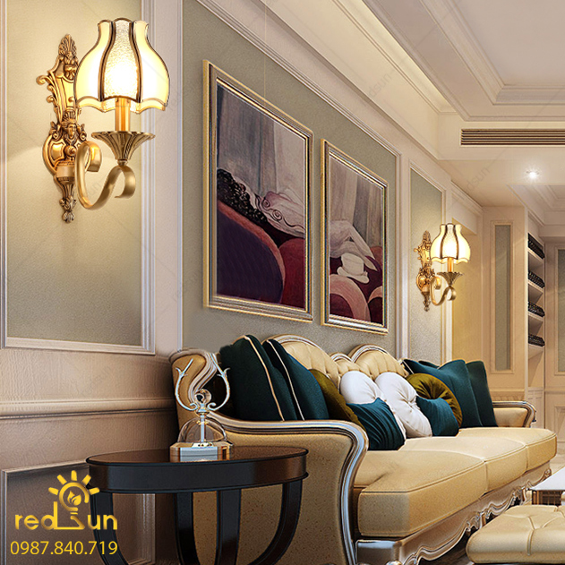 Đèn Tường Trang Trí Phòng Khách Chao Thuỷ Tinh DT-C6027