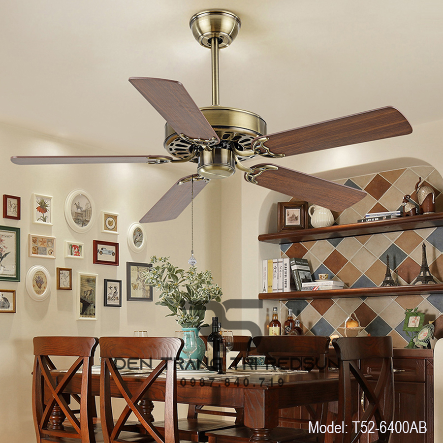 Quạt Trần Trang Trí Phòng Khách, Phòng Ngủ - T52-6400AB