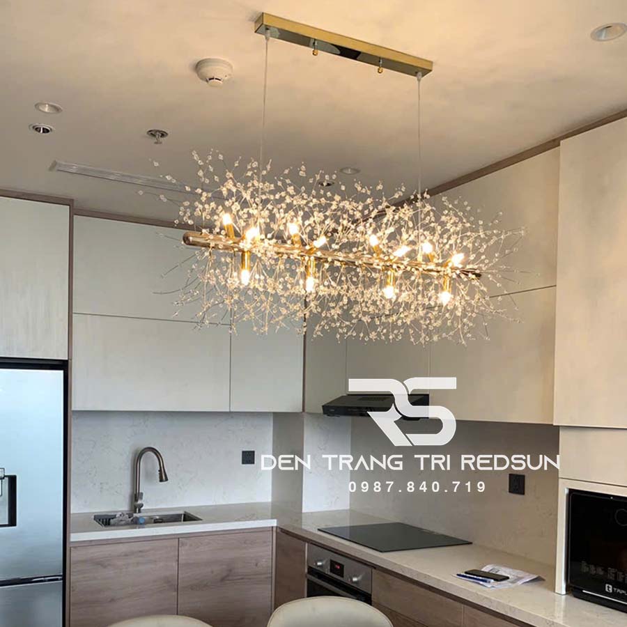 Đèn Thả Hiện Đại Phong Cách Bắc Âu Bông Tuyết Dáng Dài TH788
