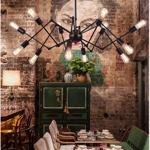 Đèn chùm decor Nhện 12 chân cứng DC-1112