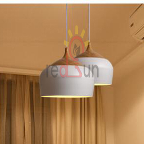 Đèn thả nhôm đui gỗ