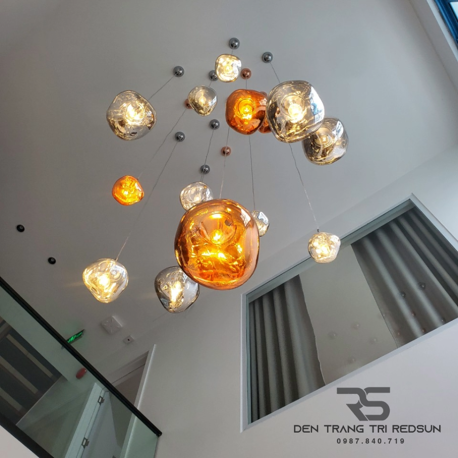 Đèn Thả Trần Hiện Đại Nham Thạch Phong Cách Bắc Âu Chất Liệu Thuỷ Tinh CDT-T053