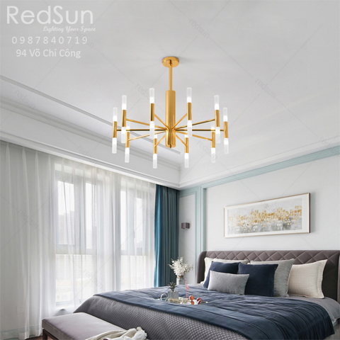 Đèn chùm trang trí nghệ thuật 10 tay R05