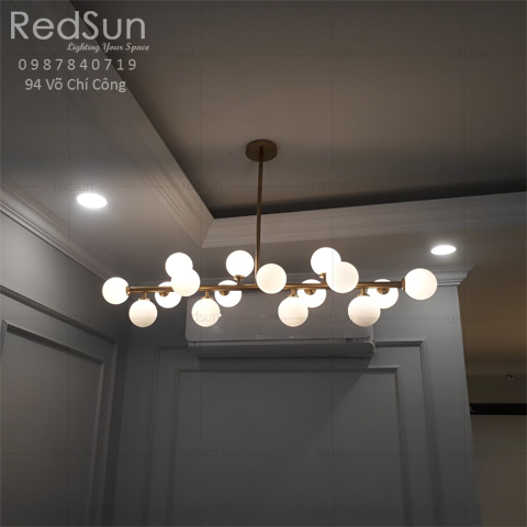 Đèn thả ngang cầu sứ 16 bóng DC-1416